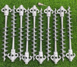 Screw in Tent Pegs For Camping, Caravans & More Tie-down Kits