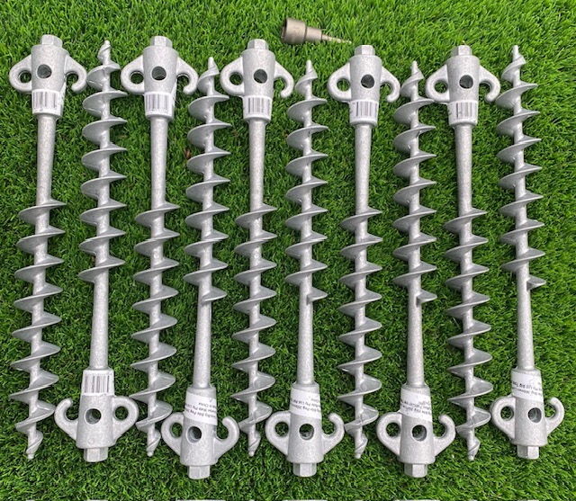 Screw in Tent Pegs For Camping, Caravans & More Tie-down Kits