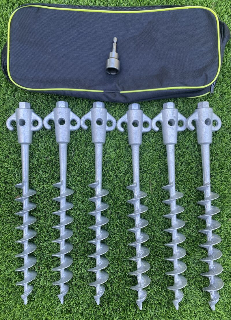 Screw in Tent Pegs For Camping, Caravans & More Tie-down Kits